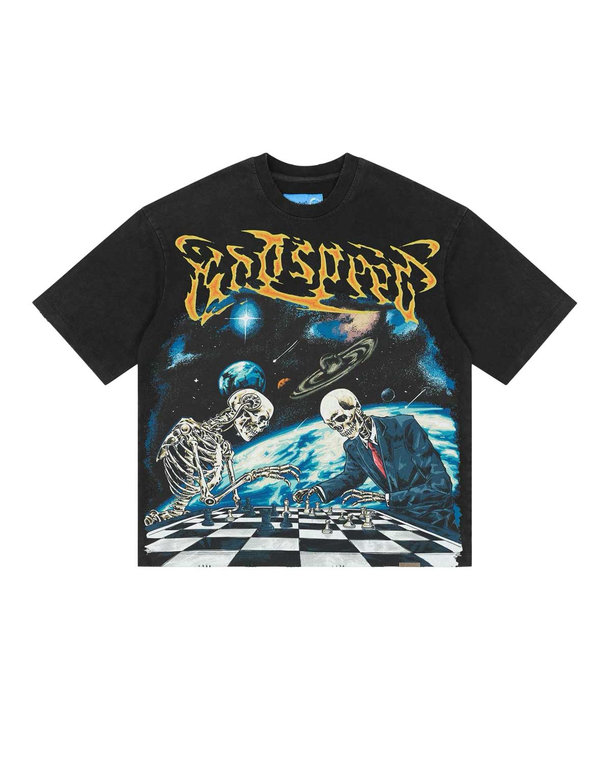 Revenge Web Cross Tee Vintage Black | Restock AR