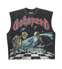 Godspeed Checkmate Sleeveless Tee Washed Black