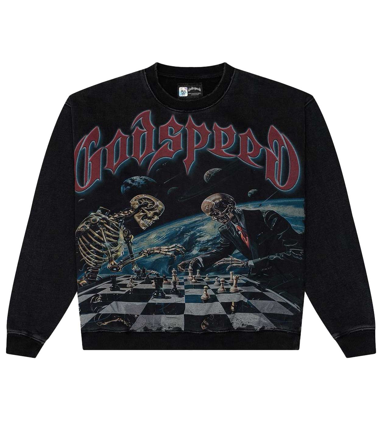Godspeed Checkmate Sweatshirt Washed Black