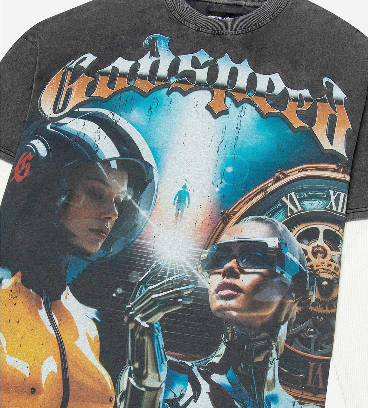Godspeed Chosen One L/S Tee Washed Grey