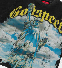 Godspeed Chrome Liberty Tee Black Wash side view