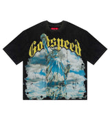 Godspeed Chrome Liberty Tee Black Wash front view