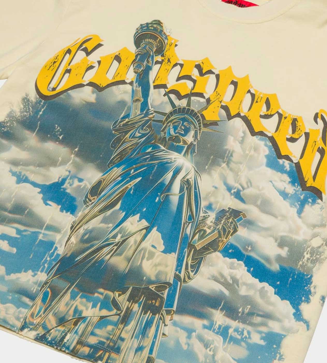 Godspeed Chrome Liberty Tee Bone front detailed view