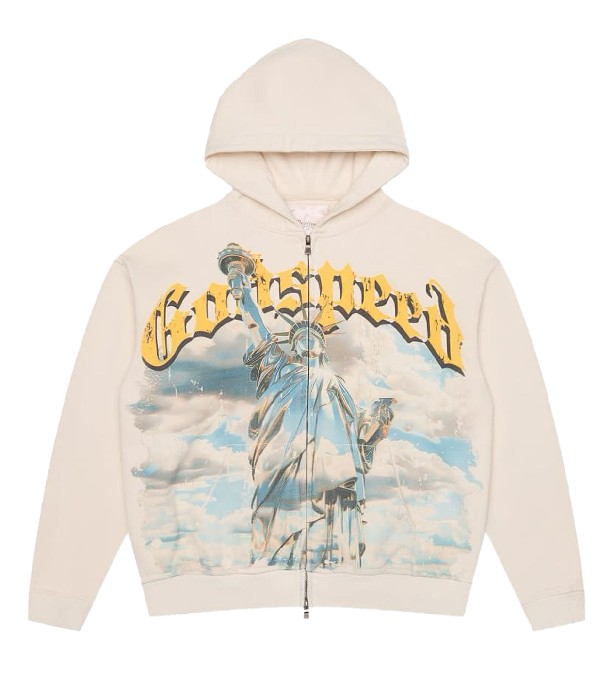 Godspeed Chrome Liberty Zip Up Hoodie Bone