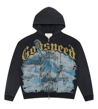 Godspeed Chrome Liberty Zip Up Hoodie Washed Black