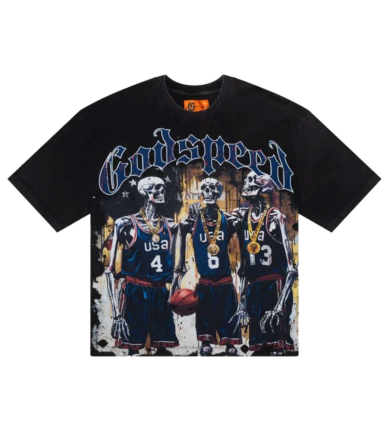 Godspeed Dreamteam 24 Tee Black Wash front