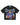 Godspeed Endzone Tee black, cotton tee with a skeleton football player in a blue and red kit under chrome Gothic Godspeed lettering, front view