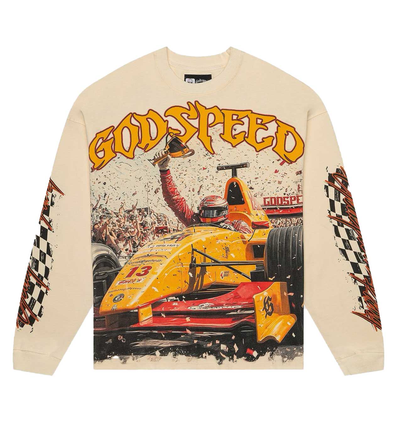 Godspeed F1 Finish Line L/S Tee Bone