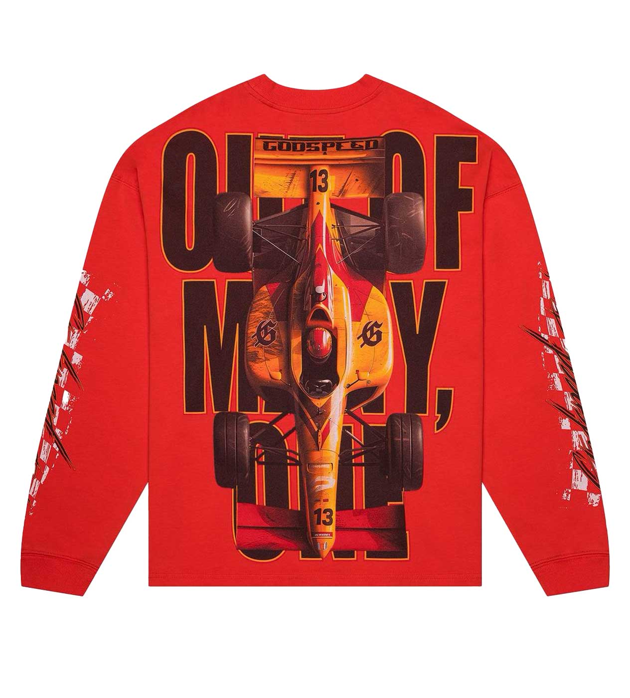 Godspeed F1 Finish Line L/S Tee Red