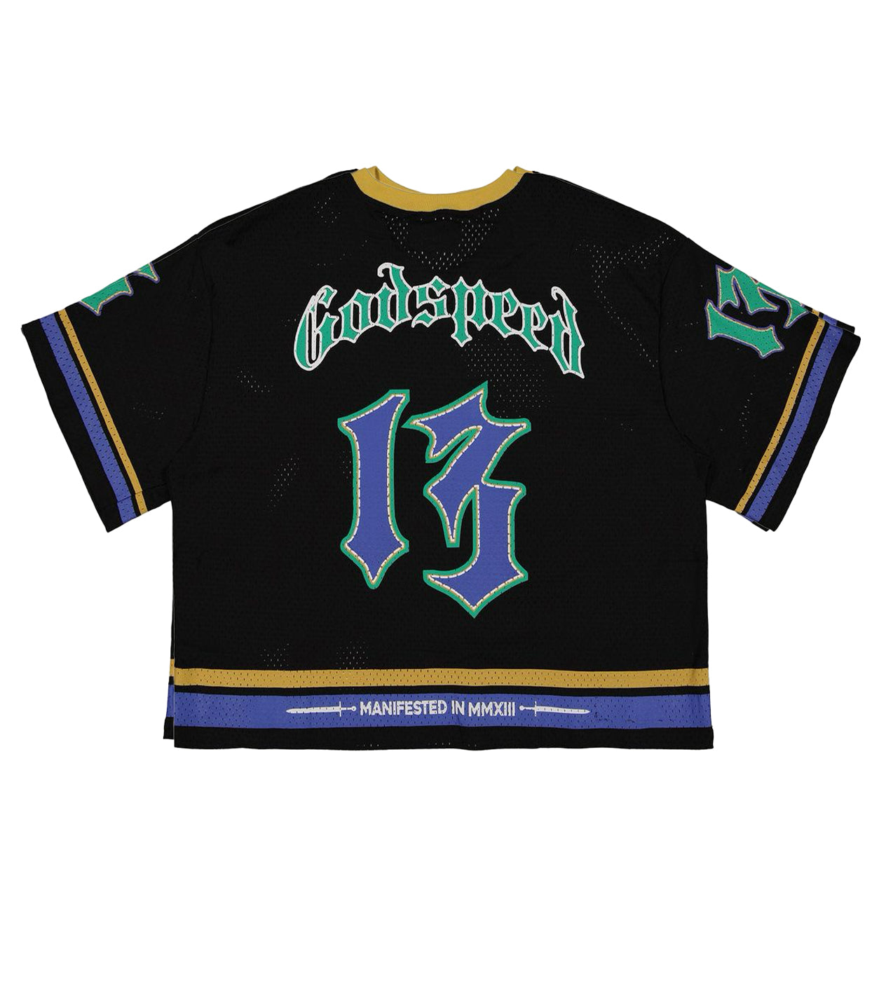 Godspeed First Down Jersey Black/Yellow/Blue