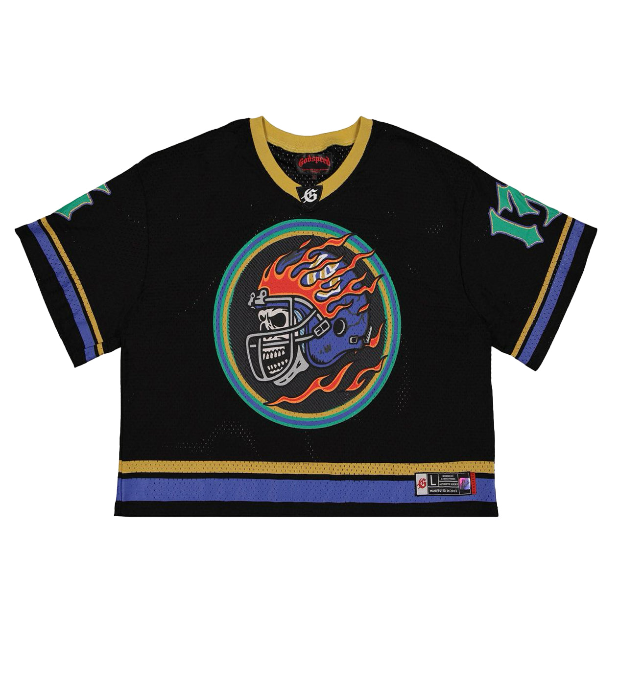 Godspeed First Down Jersey Black/Yellow/Blue