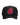 Godspeed Forever Insignia Hat black/red, black cotton snapback with a red gothic G insignia, front view