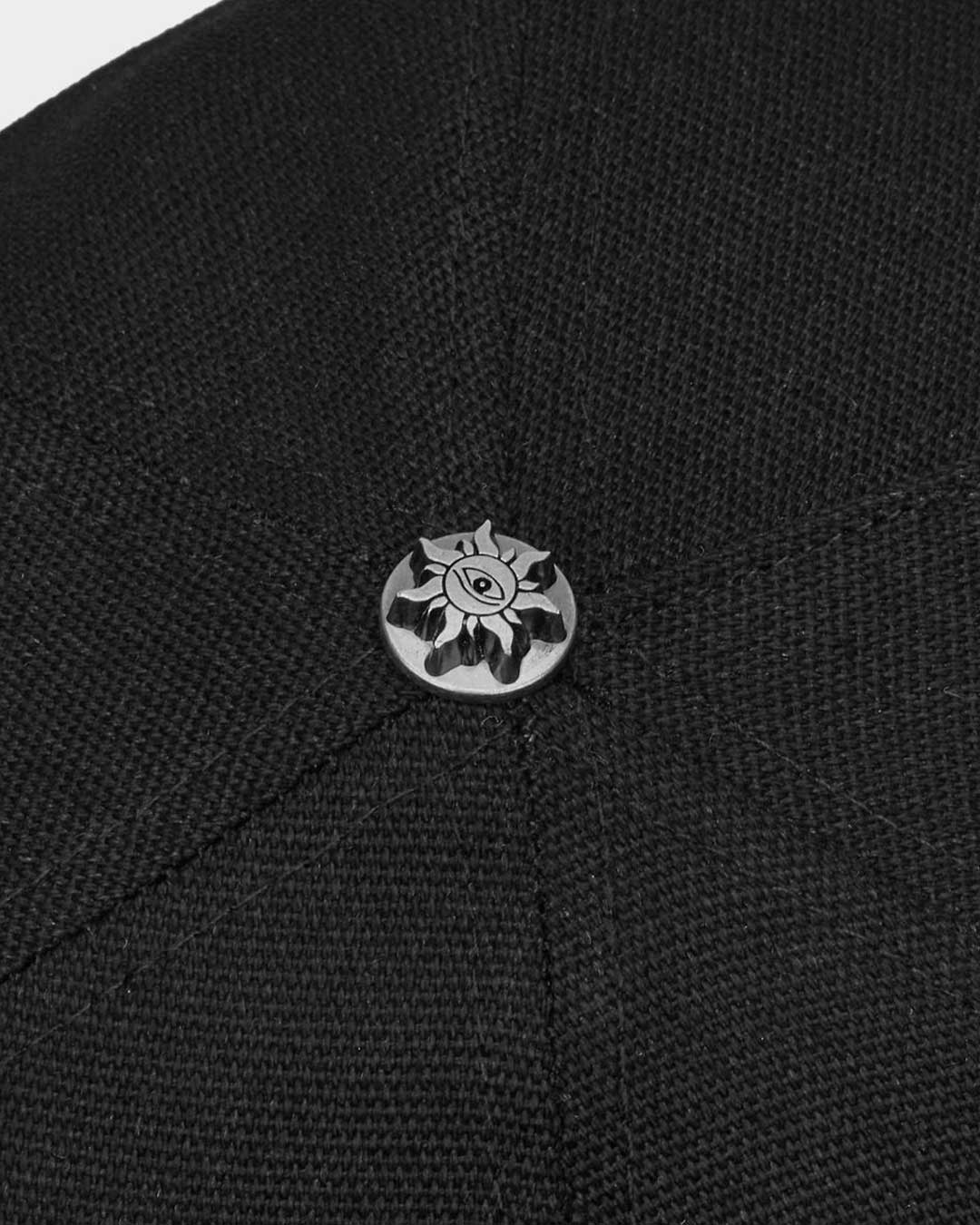 Godspeed Forever Insignia Hat black/red, top view of the black crown