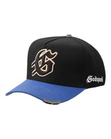 Godspeed Forever Insignia Hat blue/orange, opposite side view with the Godspeed side script