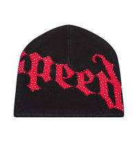 Godspeed Forever OG Logo Studded Beanie Black/Red back view