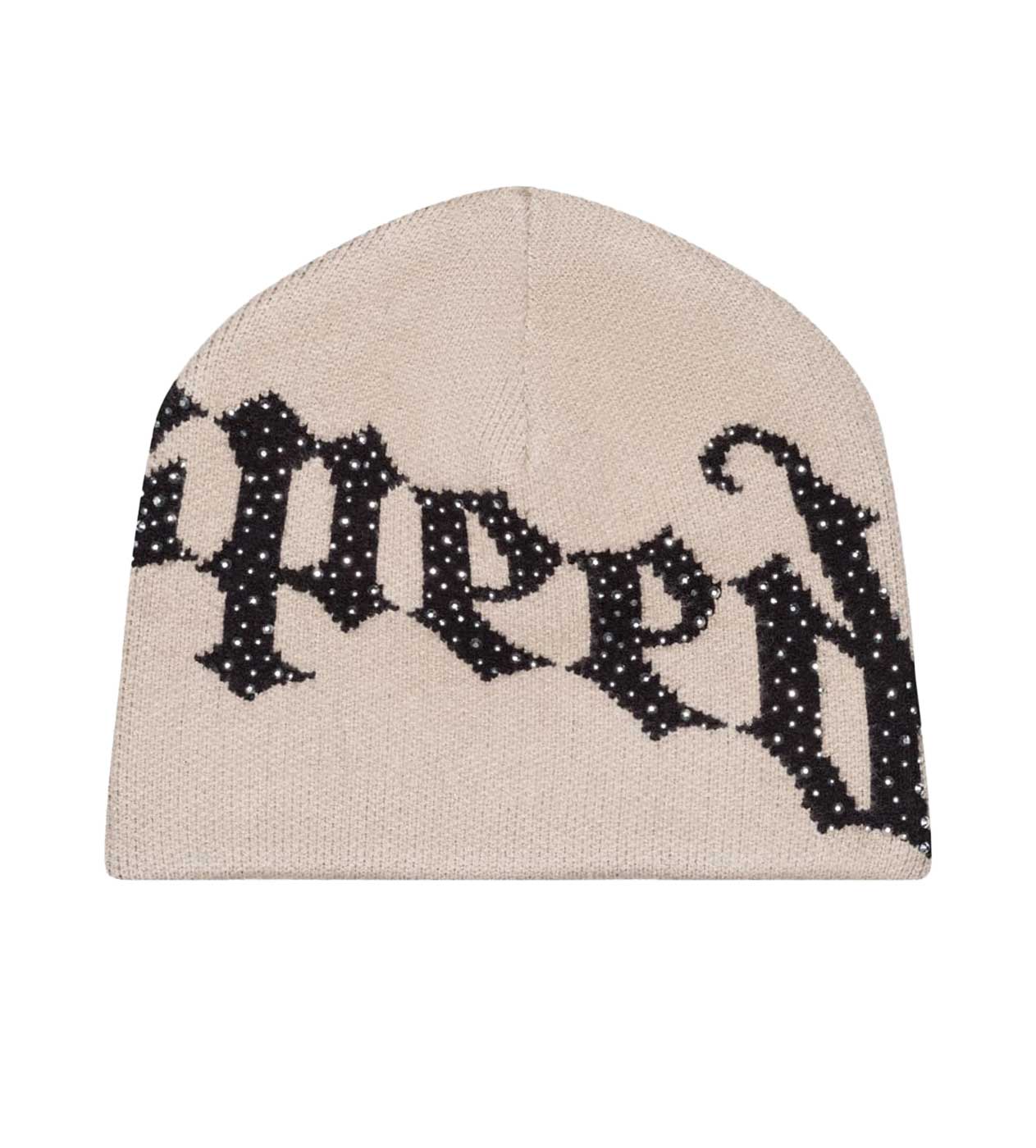 Godspeed Forever OG Logo Studded Beanie Cream/Black – Restock AR