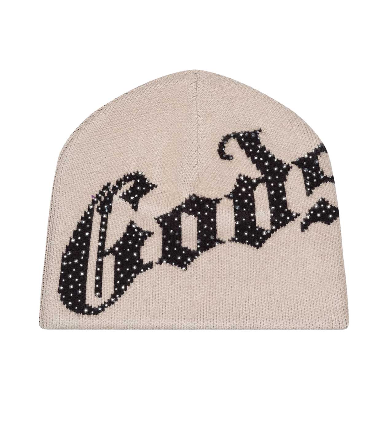 Godspeed Forever OG Logo Studded Beanie Cream/Black