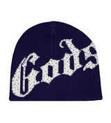 Godspeed Forever OG Logo Studded Beanie Navy/White