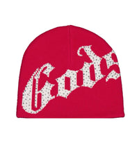 Godspeed Forever OG Logo Studded Beanie Red