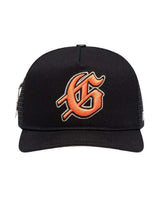 Godspeed Forever Orange GS Logo Trucker Hat Black