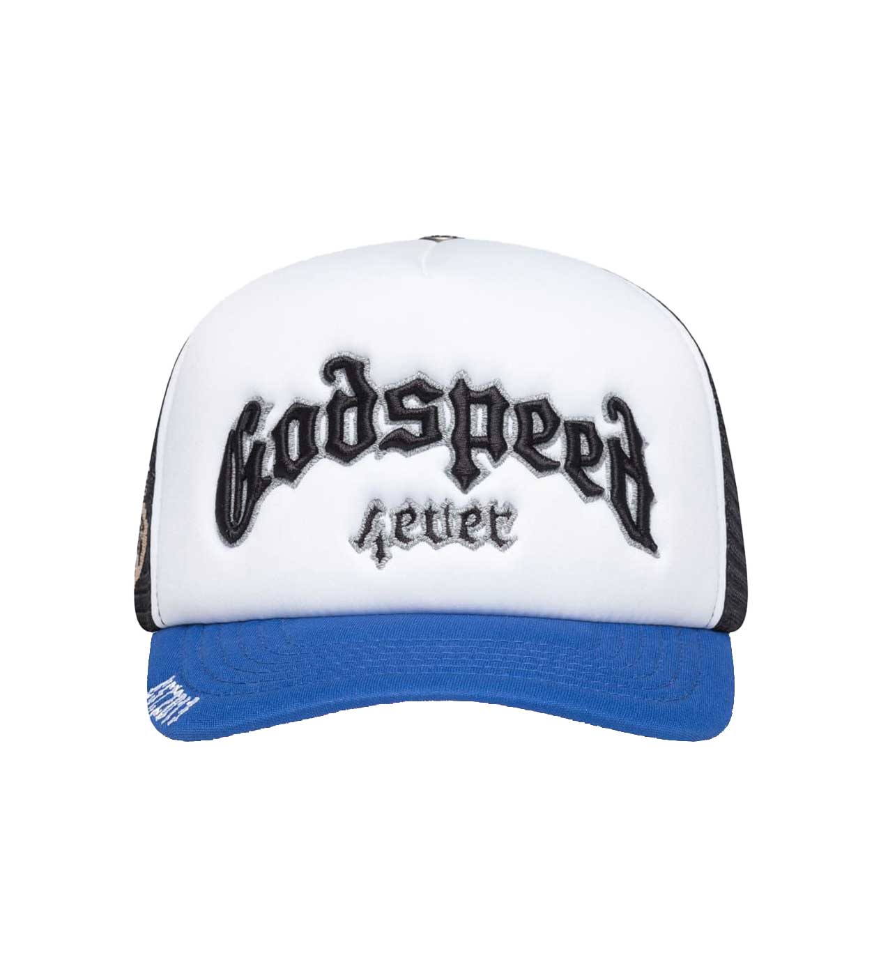 Godspeed Forever Trucker Black/Blue (Snapback) front facing