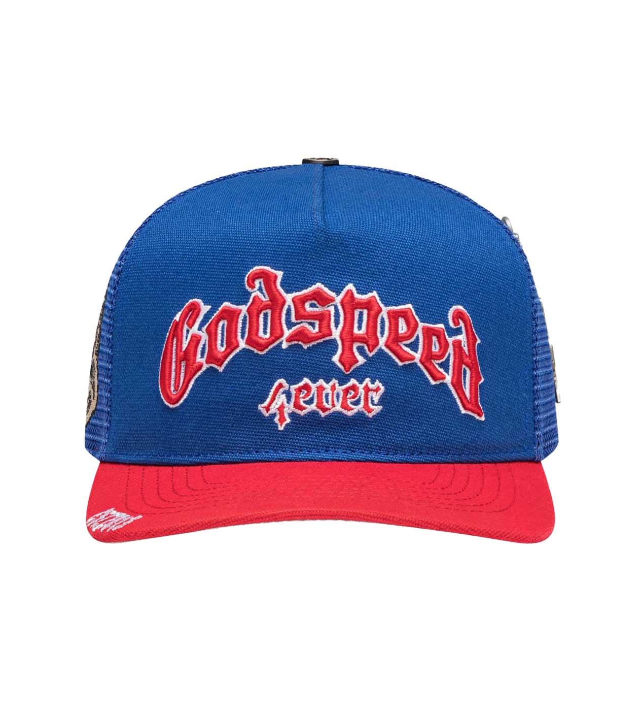 Godspeed Forever Trucker Blue/Red (Snapback) front