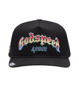 Godspeed Forever Trucker Gradient Hawaiian Hat Black
