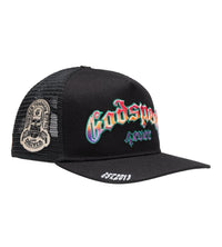Godspeed Forever Trucker Gradient Hawaiian Hat Black