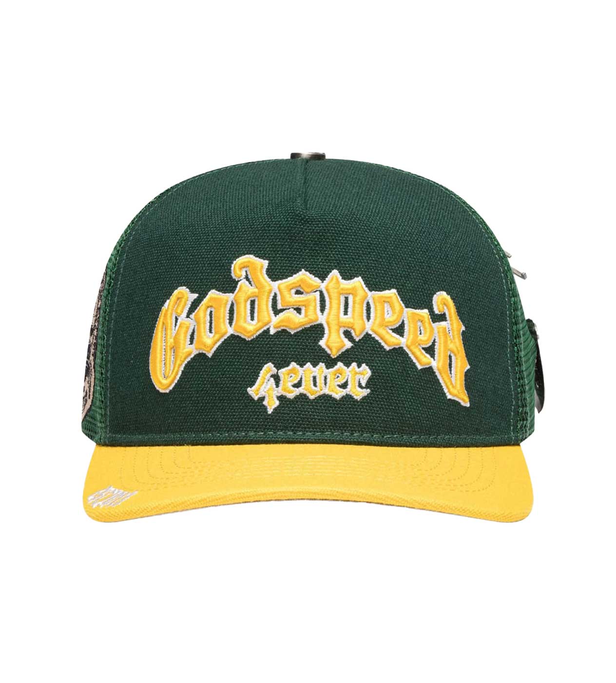 Godspeed Forever Trucker Green/Yellow (Snapback) front