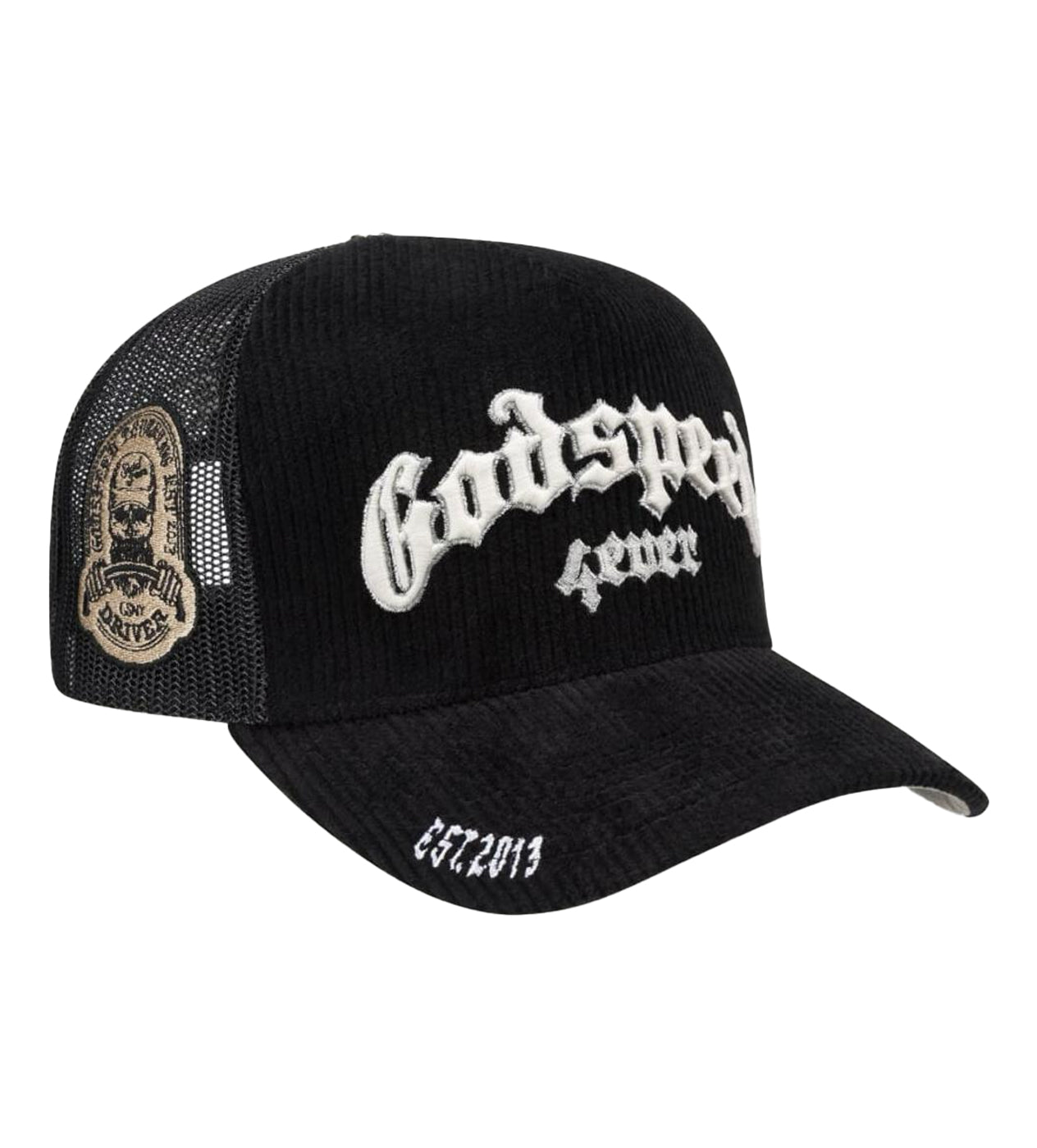 Godspeed Forever Trucker Hat Black Corduroy