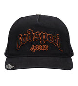 Godspeed Forever Trucker Hat Black/Orange Outline