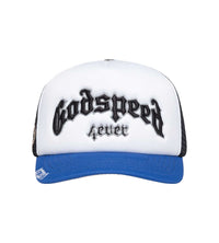 Godspeed Forever Trucker Hat Black Royal front view