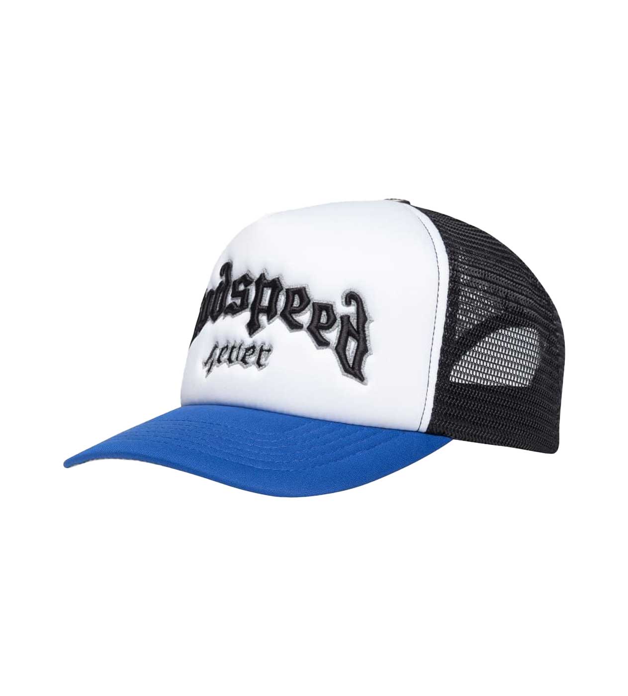 Godspeed Forever Trucker Hat Black Royal side view 1