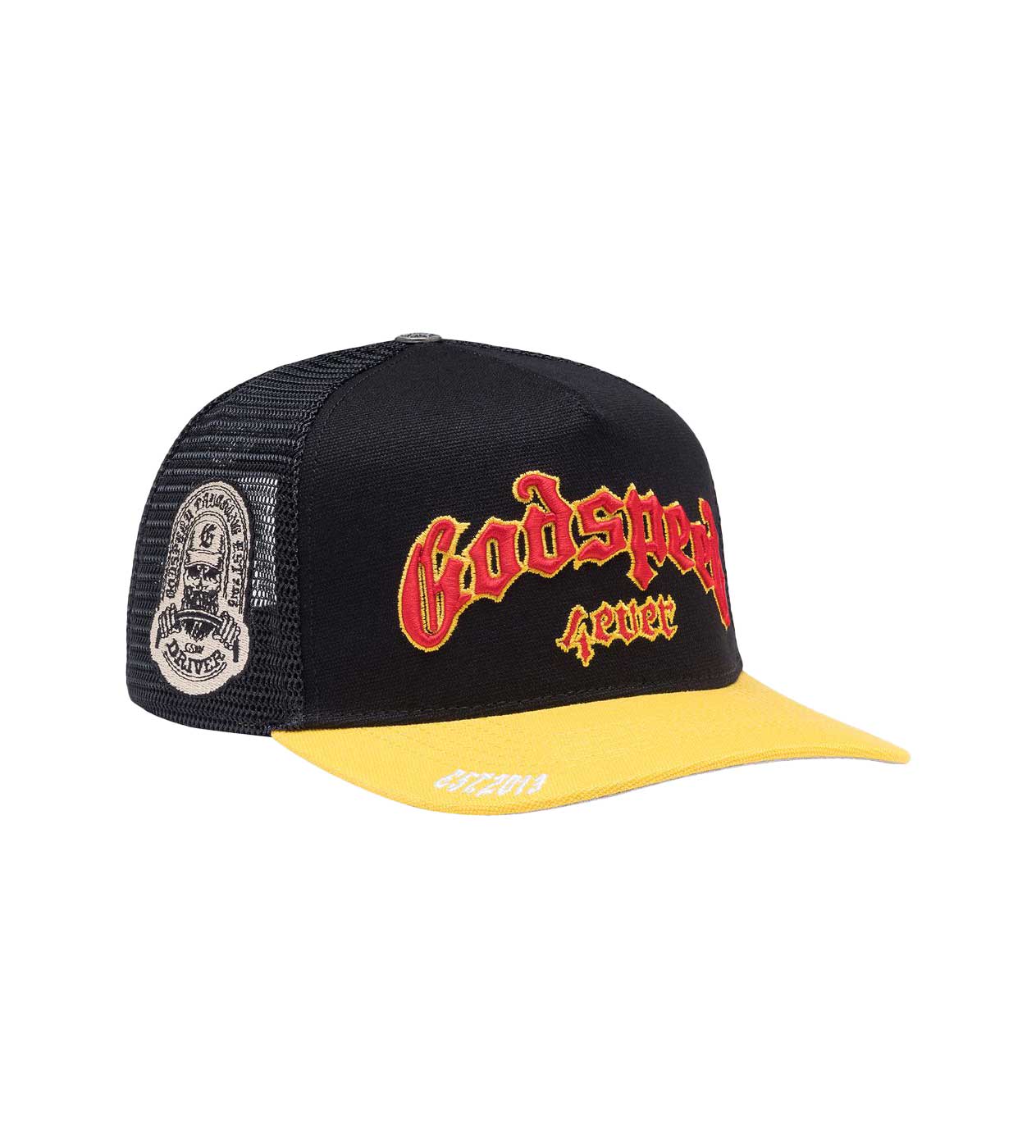 Godspeed Forever Trucker Hat Black/Yellow – Restock AR
