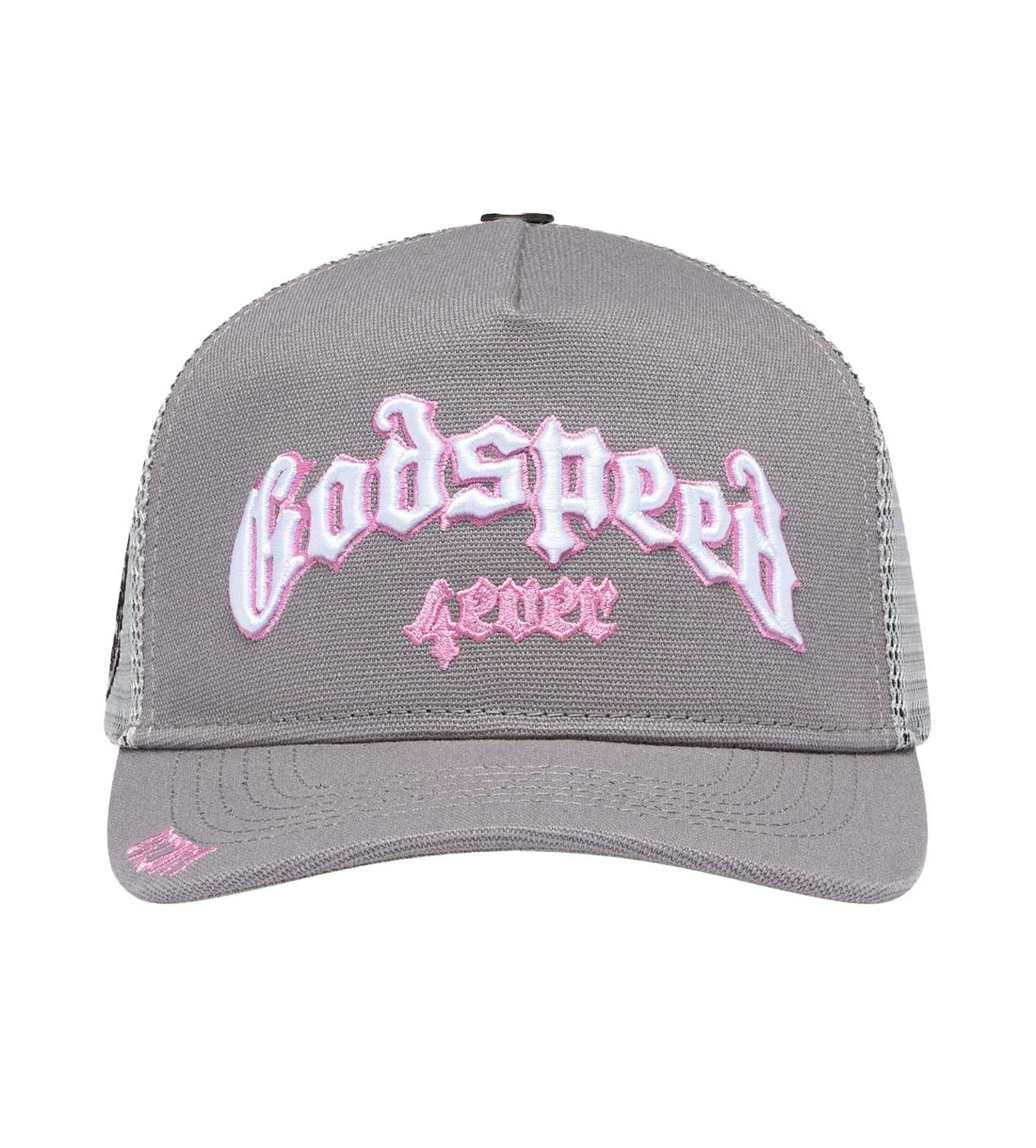 Godspeed Forever Trucker Hat Grey/Pink