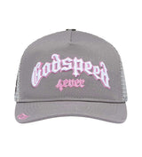 Godspeed Forever Trucker Hat Grey/Pink