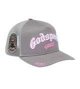 Godspeed Forever Trucker Hat Grey/Pink