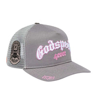 Godspeed Forever Trucker Hat Grey/Pink