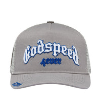 Godspeed Forever Trucker Hat Grey/Royal Blue
