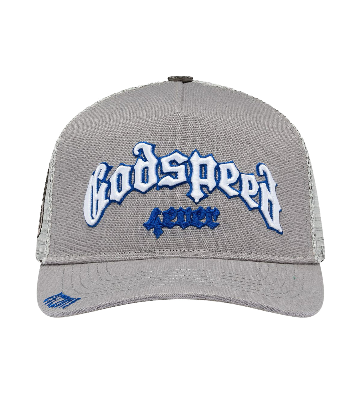 Godspeed Forever Trucker Hat Grey/Royal Blue