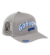 Godspeed Forever Trucker Hat Grey/Royal Blue