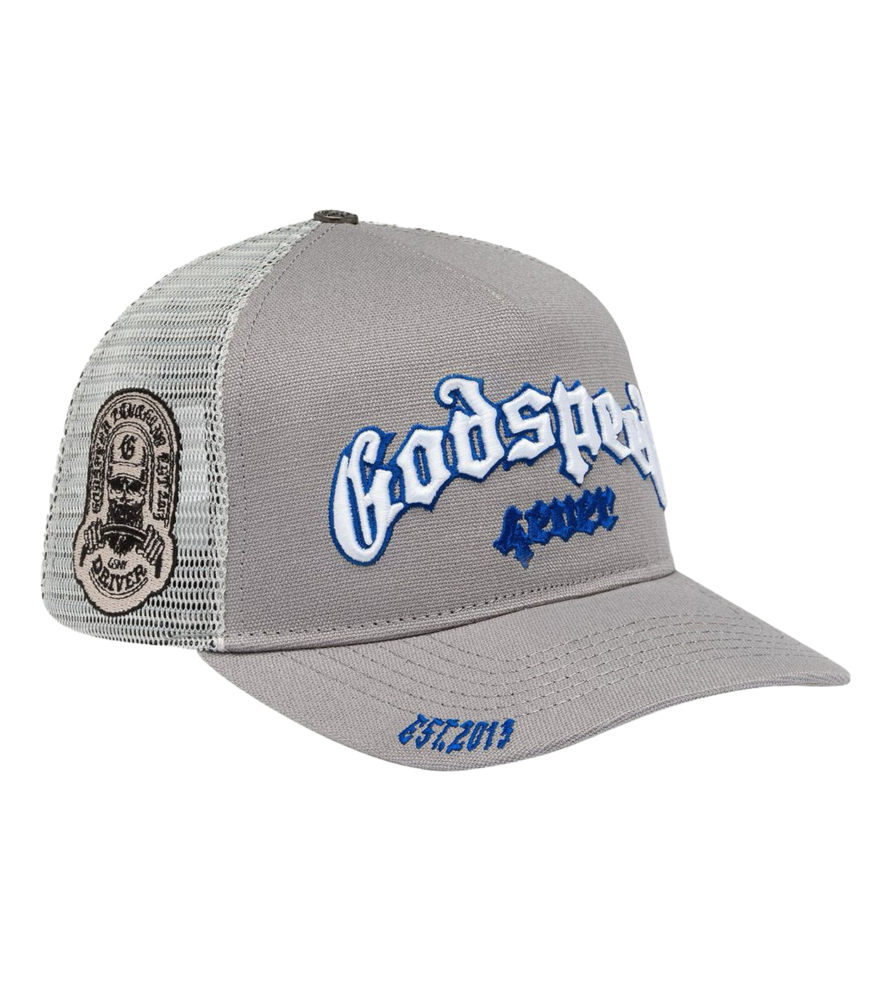 Godspeed Forever Trucker Hat Grey/Royal Blue