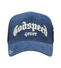 Godspeed Forever Trucker Hat Saphire Corduroy