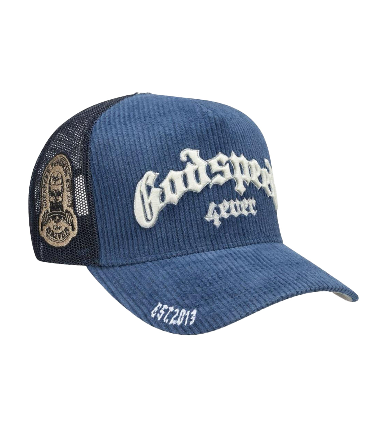 Godspeed Forever Trucker Hat Saphire Corduroy