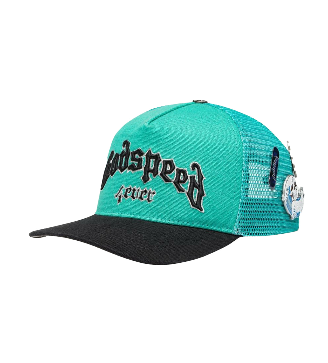 Godspeed Forever Trucker Hat Turquoise/Black – Restock AR