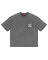 Godspeed GS Air Paris Pocket Tee grey, washed cotton pocket tee with a GODSPEED AIRWAYS logo, front view