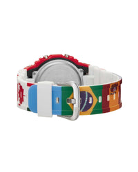 Godspeed GSWC All Nations Chrono white/red, rear view showing the buckle and national flag strap print