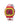 Godspeed GSWC All Nations Chrono white/red, red and yellow digital watch on flag-print strap, front view