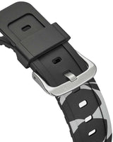 Godspeed GSWC Unity Chrono black, close-up of the strap keeper and steel buckle
