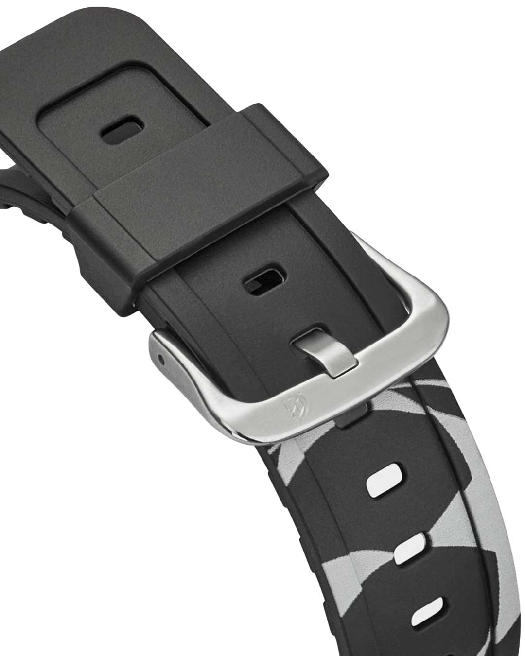 Godspeed GSWC Unity Chrono black, close-up of the strap keeper and steel buckle